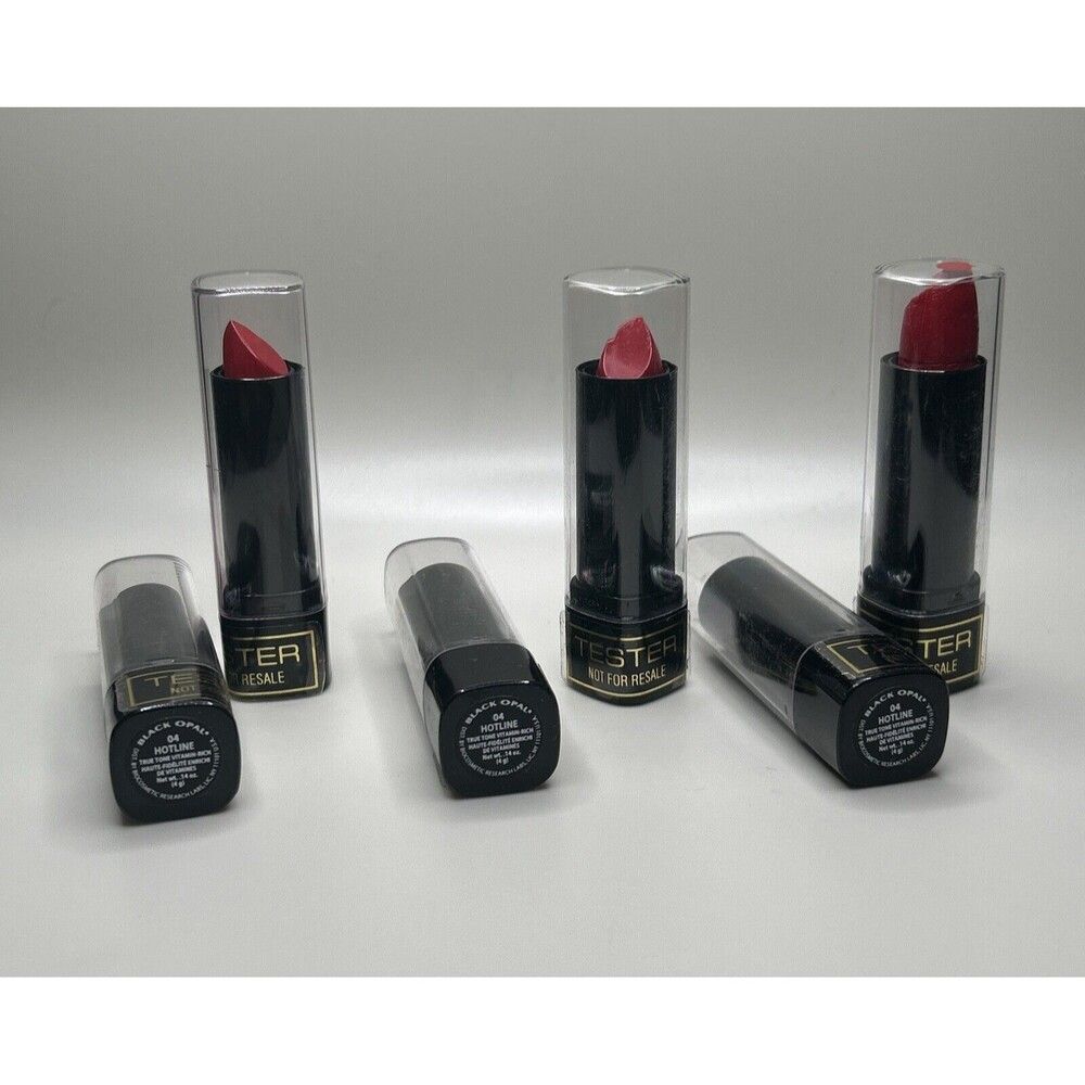 Set of 6 BLACK OPAL Lipsticks Hotline TESTERS Vitamin Rich BLK/OPL